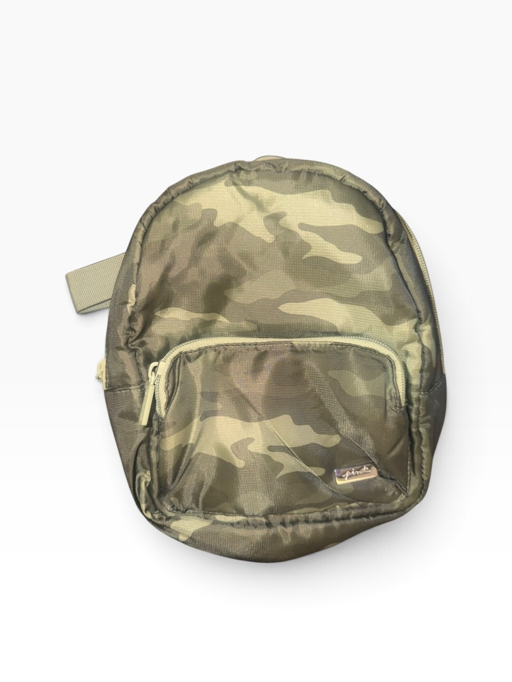 PINK Victoria's Secret Olive Green Camo Mini Backpack